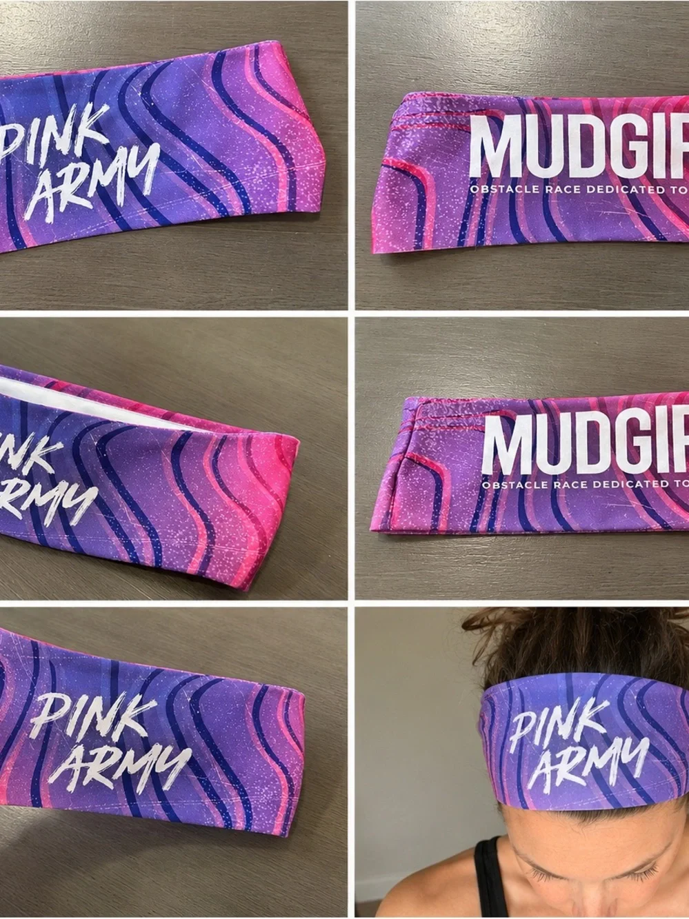 Pink Army Purple & Pink Headband
